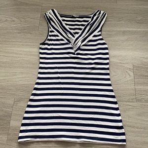 Express Navy & White Stripe Tank